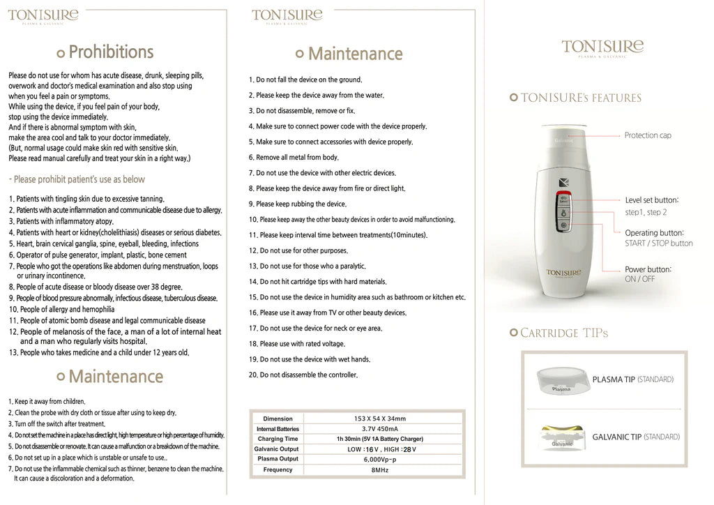 Tonisure- Plasma & Galvanic