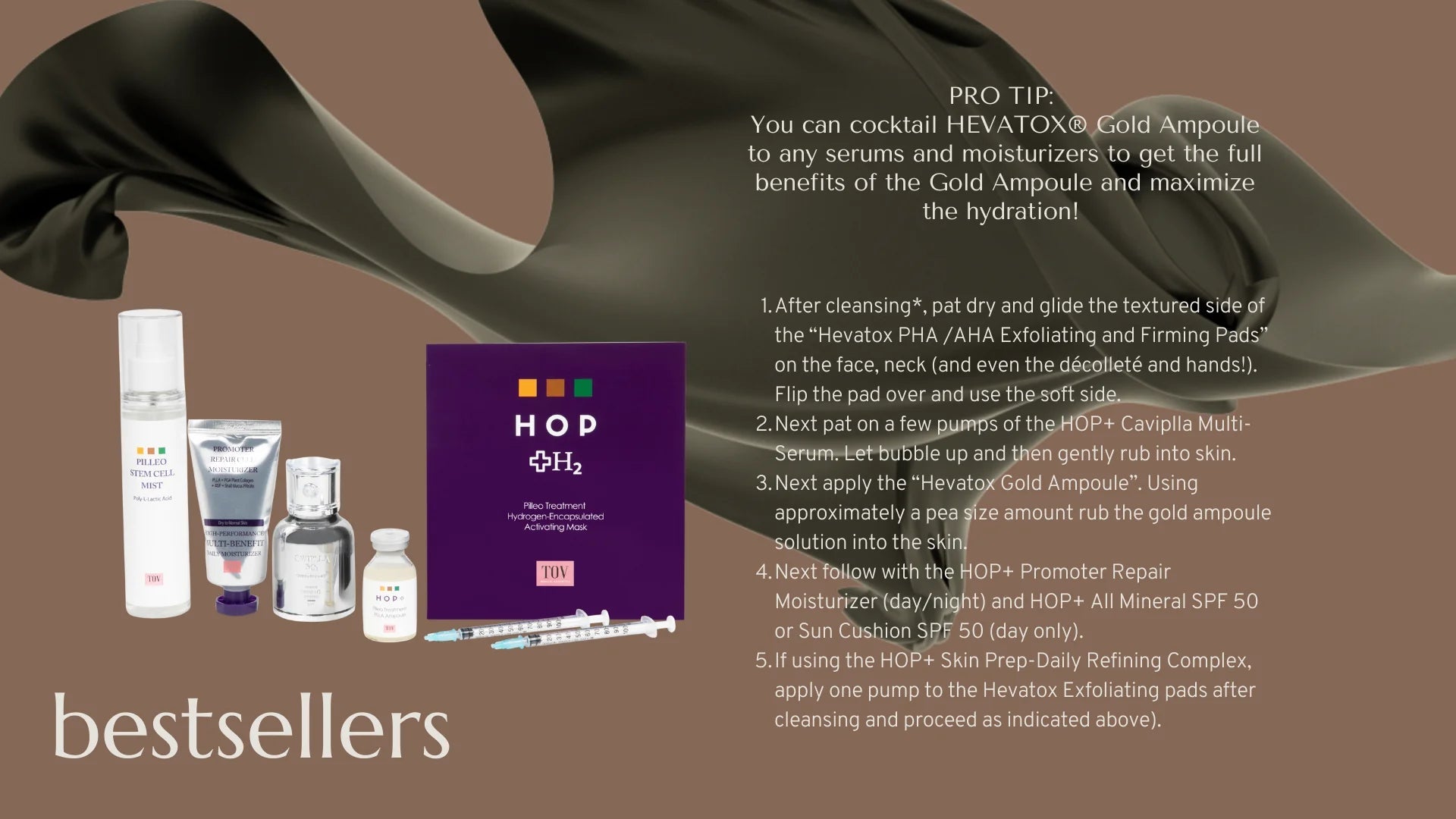 HEVATOX® PHA/AHA Exfoliating & Firming Pads